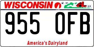 WI license plate 955OFB