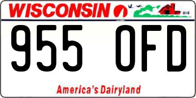 WI license plate 955OFD