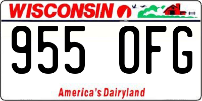 WI license plate 955OFG