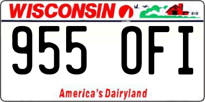 WI license plate 955OFI