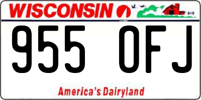 WI license plate 955OFJ