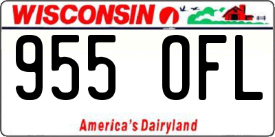 WI license plate 955OFL