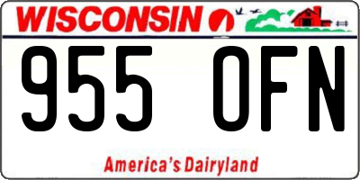 WI license plate 955OFN