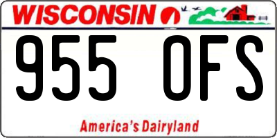 WI license plate 955OFS