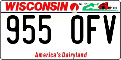 WI license plate 955OFV