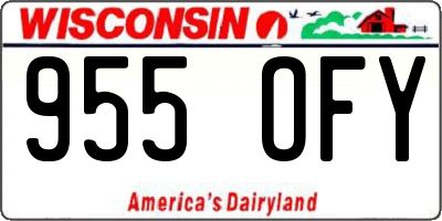 WI license plate 955OFY