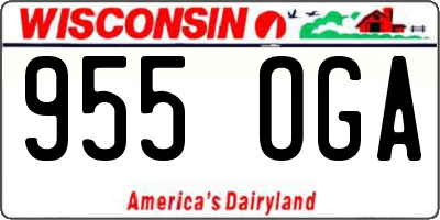 WI license plate 955OGA