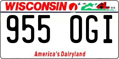 WI license plate 955OGI