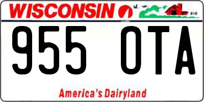 WI license plate 955OTA