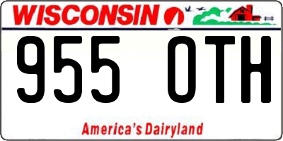 WI license plate 955OTH