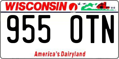 WI license plate 955OTN