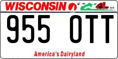 WI license plate 955OTT