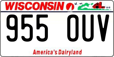 WI license plate 955OUV