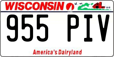 WI license plate 955PIV