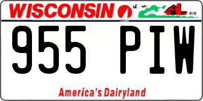 WI license plate 955PIW