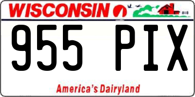 WI license plate 955PIX