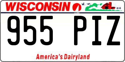 WI license plate 955PIZ