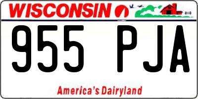 WI license plate 955PJA