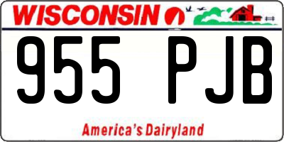 WI license plate 955PJB