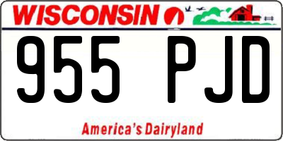 WI license plate 955PJD