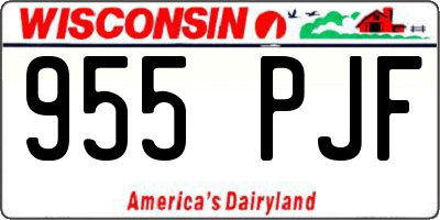 WI license plate 955PJF