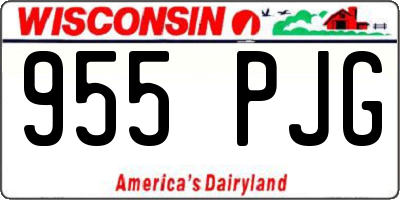 WI license plate 955PJG
