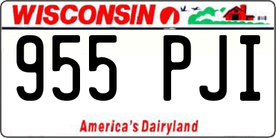 WI license plate 955PJI