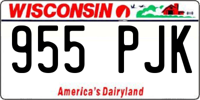 WI license plate 955PJK