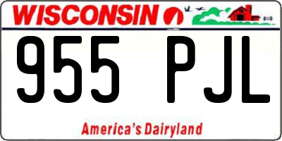 WI license plate 955PJL