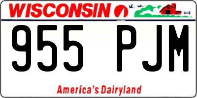 WI license plate 955PJM