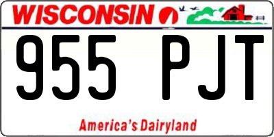 WI license plate 955PJT
