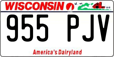 WI license plate 955PJV