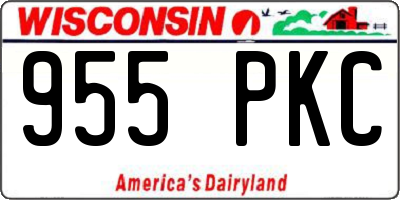 WI license plate 955PKC