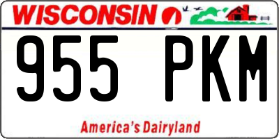 WI license plate 955PKM