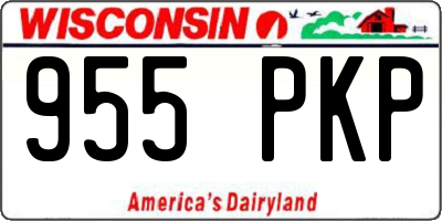WI license plate 955PKP