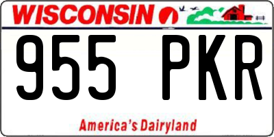 WI license plate 955PKR