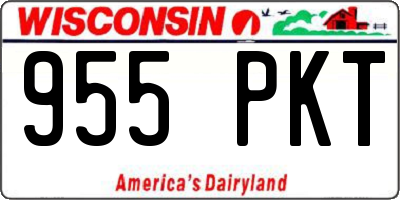 WI license plate 955PKT