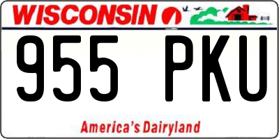 WI license plate 955PKU