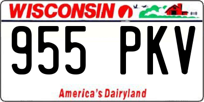 WI license plate 955PKV
