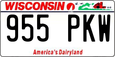 WI license plate 955PKW