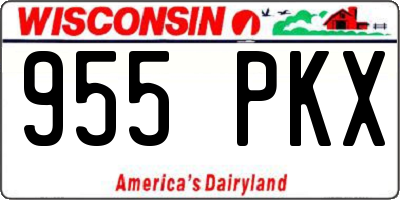 WI license plate 955PKX