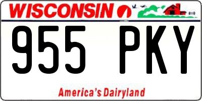 WI license plate 955PKY