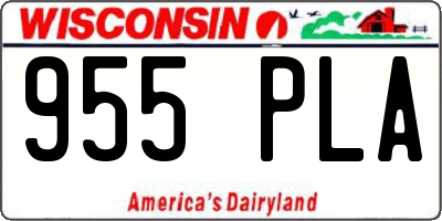 WI license plate 955PLA