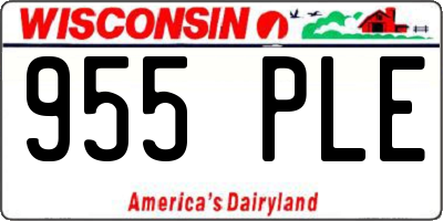 WI license plate 955PLE