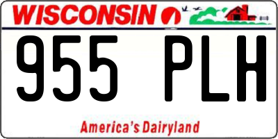 WI license plate 955PLH