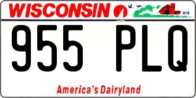 WI license plate 955PLQ