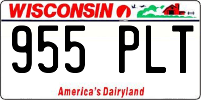 WI license plate 955PLT