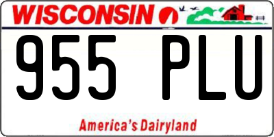 WI license plate 955PLU