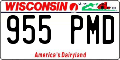 WI license plate 955PMD
