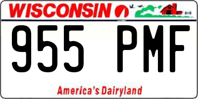 WI license plate 955PMF